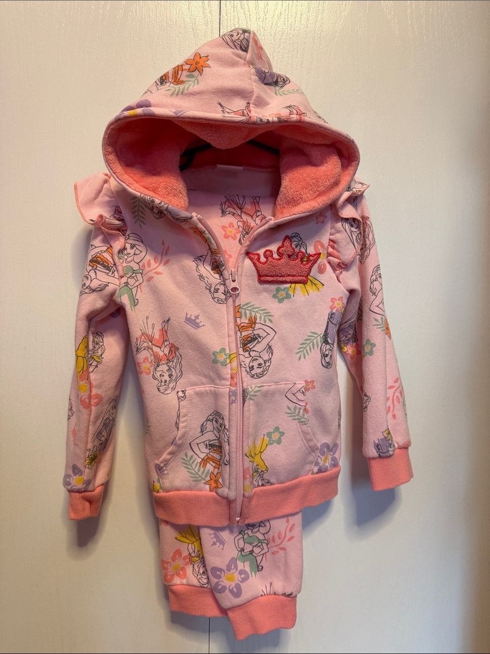 Disney Pink Princess Hooded Matching Set